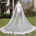 Cathedral Length Wedding Accessories Cape Veil Bridal Cloak Lace Shoulder Cape Veil
