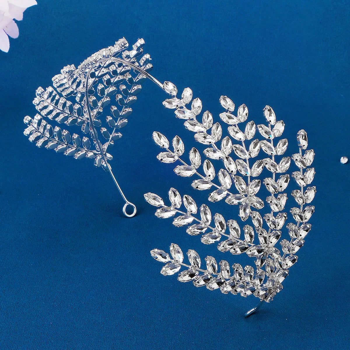 Bridal Hair Jewelry Rhinestones Crystal Tiaras and Crowns Women Brides Pageant Prom Silver Color Headbands Wedding Accessories