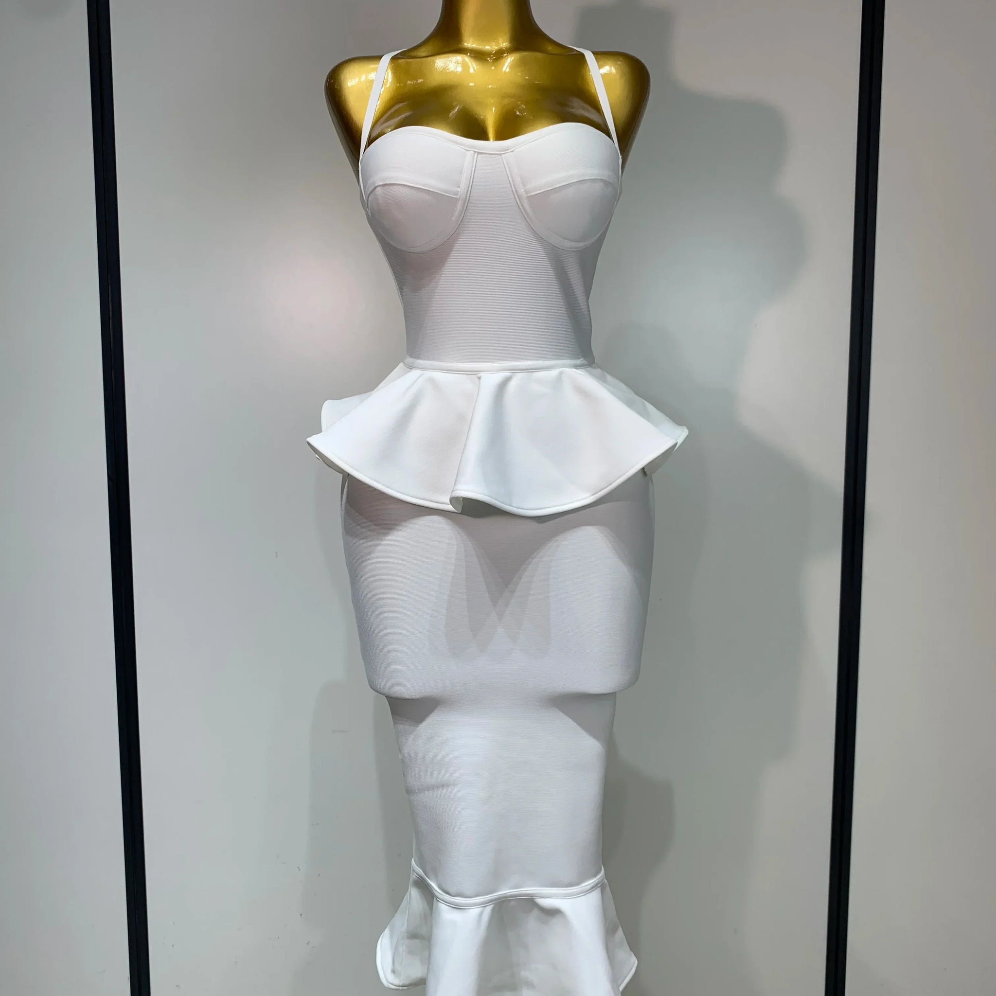 Luxury Birthday Women Celebrity Sexy Backless Tierred Bodycon Dress Elegant Evening Party Club Wedding Guest Dress Vestido WHITE
