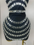 Women Sparkly Rhinestones Bodycon Strapless Mini Bandage Dress Backless Fashion Evening Party Club Luxury Birthday Dresses