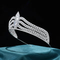 Wedding Hair Accessories Cubic Zirconia Tiaras and Crowns Zircon Headpiece For Brides Women Pageant Prom Headband Bridal Jewelry