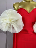 Women Sexy Off Shoulder Red Bodycon Bandage Dress Long Sleeved Celebrity Elegant Backless Dress Luxury Birthday Dresses