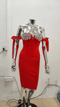 Women's Summer Style Ladies HL Bandage Dress Strap Fashion Sexy Bodycon Mini Dress Evening Party Dress Vestido Red