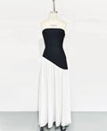 Women Sexy Strapless Laced-up Bodycon Long Maxi Dress Nightclub Party Birthday Photo Shoot Vacation Fashion Outfit