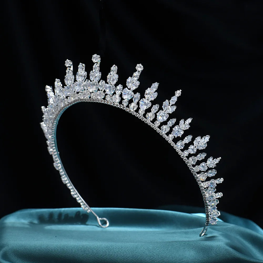 Wedding Hair Accessories AAA Zircon Tiaras and Crowns Zirconia Headpiece For Brides Women Birthday Gifts Headband Bridal Jewelry