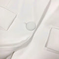 Elegant Women Office OL Blazer Polo Collar Long Sleeve Slim Fit Single breasted Stereoscopic Water Diamond Flower Suit Coat