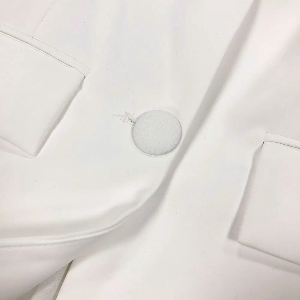 Elegant Women Office OL Blazer Polo Collar Long Sleeve Slim Fit Single breasted Stereoscopic Water Diamond Flower Suit Coat