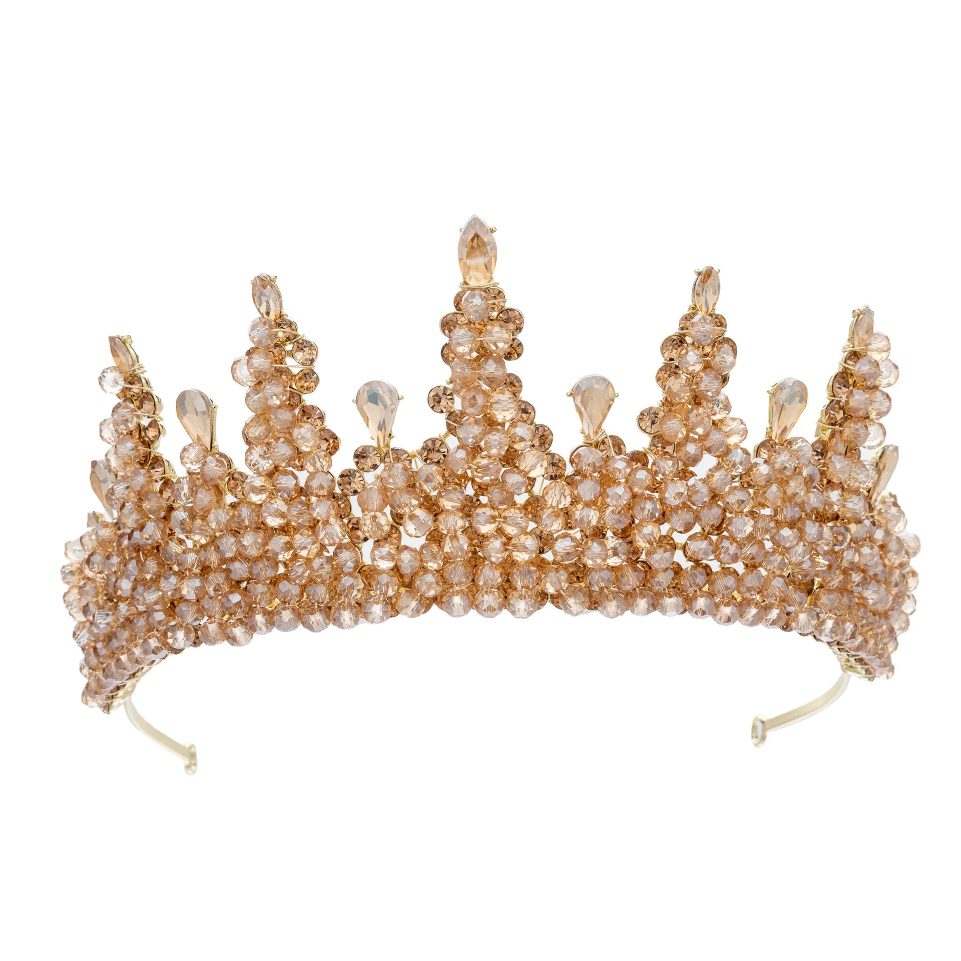 Baroque Queen Crowns For Women Crystal Princess Bridal Tiara Crown For Wedding Headpiece Paganrt Diadem Party Prom Hair Jewelry as picture