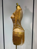 High Quality Luxury Rhinestone Sexy Mesh See Through Bodysuit Women Celebrate Birthday Party Club Singer Dancer Stage Outfit