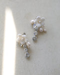Gold Color Headband Freshwater Pearl Headpiece For Brides Porcelain Flower Hairband Wedding Accessories Bridal Hair Jewelry silver color 1