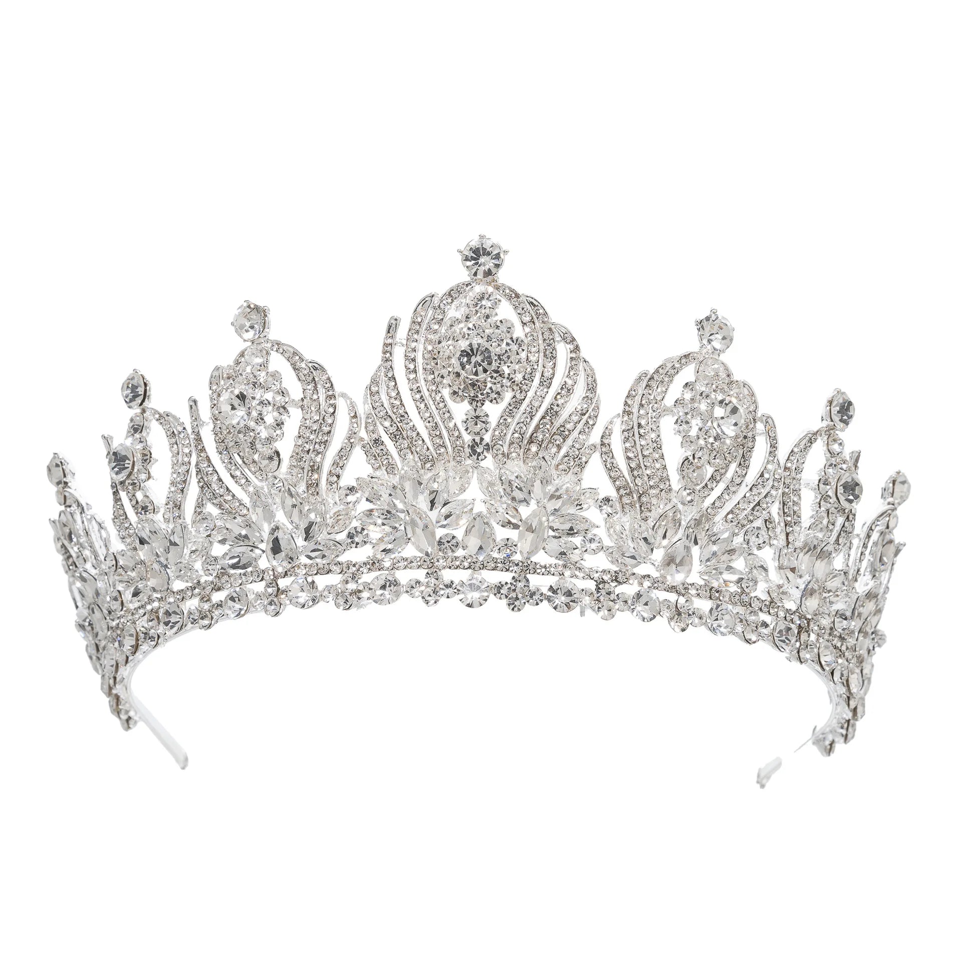 Baroque Wedding Crowns For Queen Crystal Bridal Tiara Crown For Pageant Miss Universe Diadem Prom Wedding Hair Jewelry Headdress as picture 1