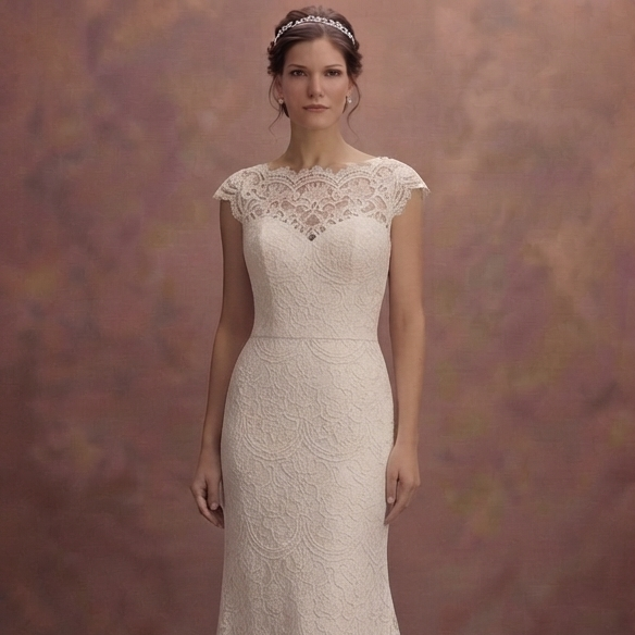 Scalloped Lace Wedding Dresses with Delicate Edges
