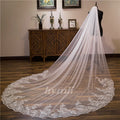 Long Veil One Layer Lace with Sparkling Sequins Bridal Veil Tulle Wedding Veil in White , Off-White , Ivory ,Black Off white