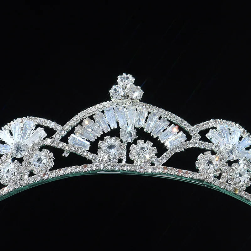 Luxury Princess Crown for Women Girl Crystal Zircon Bridal Tiaras Crowns Wedding Headpiece 15 Years Party Hair Jewelry Headwear