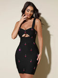 Spring Women Mini Bandage Dress Sexy Camisole Sleeveless Light Luxury Nail Bead Design Bodycon Dress Evening Party Vestidos