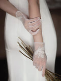 Long Bridal Gloves White Short Wristband Wedding Glove For Women Girl Party Dinner Dress Jewelry Brides Accessories Gift