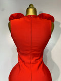 Fashion 3D Flower Sleeveless Bodycon Bandage Dress Women Celebrity Elegant Party Club Luxury Birthday Dress Vestidos ﻿