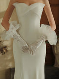 White Bridal Gloves Vintage Long Wristband Wedding Glove For Women Girl Gift Party Dinner Dress Jewelry Bride Accessories