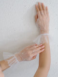 Short Bridal Gloves White Black Wedding Glove For Women Girl Party Evening Dress Jewelry Brides Accessories