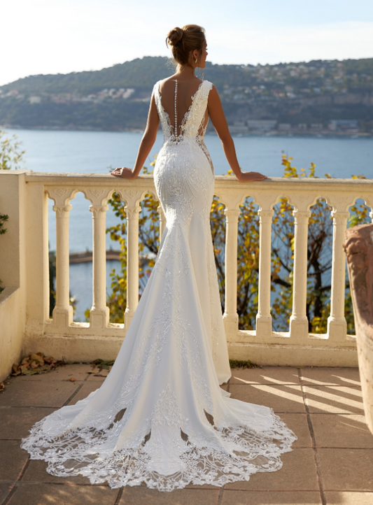 Vestido De Novia De sirena 2 en 1, Vestido De Novia moderno sin mangas con lazo De satén, Vestido De Novia De princesa 