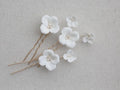 Porcelain Flower Head Pieces Freshwater Pearl Hairpins For Brides Bridesmaids Hair Pins Clips Wedding Accessories Bridal Jewelry