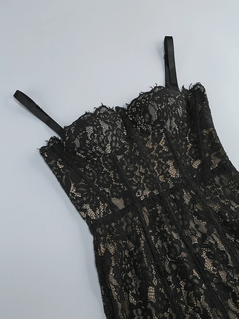 Elegant Lace Spaghetti Strap Long Dress Women Slim Sleeveless Sling Evening Party Gowns Summer Female Fashion Robe