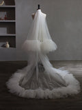White Bridal Veil Long Lace Wedding Veils For Brides Evening Dinner Party Dress Women Girl Gifts Hair Accessories Jewelry