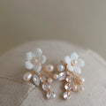 Gold Color Headband Freshwater Pearl Headpiece For Brides Porcelain Flower Hairband Wedding Accessories Bridal Hair Jewelry