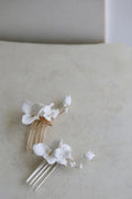 Porcelain Flower Hair Comb Pin Clip Gold Silver Color Head Piece Brides Bridesmaids Hairpin Wedding Accessories Bridal Jewelry