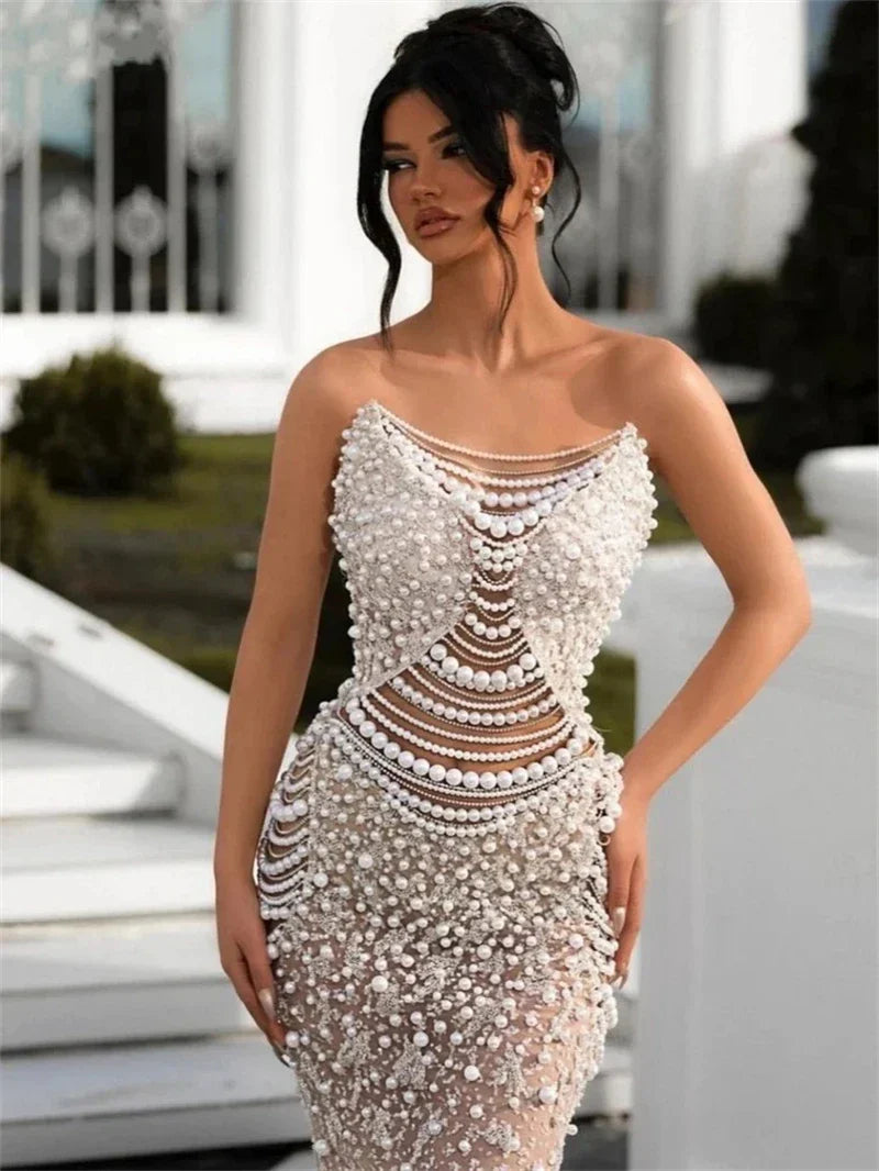 white club dresses Clarissa | Lace Crew-Neck Short-Sleeve Midi Dress The crew neckline and cap sleeves create a refined Spaghetti Strap Bare Midriff Club