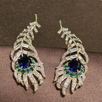 Luxury CZ AAA Zircon Bridal Earrings Colorful Cubic Zirconia Wedding Earring For Women Bride Accessories Birthday Gifts Jewelry a