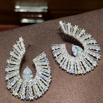Luxury CZ AAA Zircon Bridal Earrings Cubic Zirconia Wedding Earring For Women Bride Accessories Birthday Gifts Jewelry A