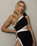 Red Black Color Women Sleeveless Sexy V-Neck Bodycon Mini Bandage Dress Crystal Shinning Birthday Evening Party Celebrate Dress