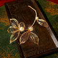 Gold Color Hair Pin Clip Pearl Head Piece For Bride Bridesmaids Handmade Hairpin Bridal Jewelry Wedding Accessories