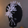 Bridal Hair Jewelry Flower Headband Hairband Silver Color Headpiece Crown For Bride Women Headdress Headwear Wedding Accessories