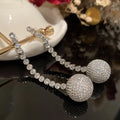 Luxury Zircon Bridal Earrings Cubic Zirconia Wedding Drop Earring For Brides Accessories Women Party Evening Dress Jewelry