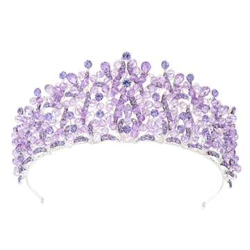 Crystal Silver Gold Heart-Shaped Bridal Tiara Crown for Women Wedding Prom Diadem Hair Jewelry as picture
