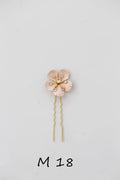 Flower Hair Comb Pin Clip Leaf Head Piece For Brides Bridesmaids Gold Color Hairpins Bridal Jewelry Wedding Accessories M18