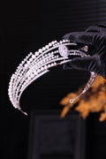 Wedding Hair Accessories Zirconia Rhinestones Tiaras and Crowns Crystal Headband Women Brides Pageant Prom Diadem Bridal Jewelry