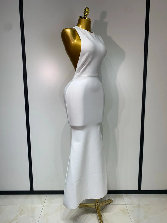 Women Sexy Sleeveless Backless Design Bodycon Bandage Dress Celebrity Elegant Evening Club Party Luxury Birthday Dresses