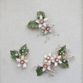 Wedding Accessories Flower Leaf Hair Pin Clip Gold Color Hairpin Bride Bridesmaids Rhinestones Crystal Head Piece Bridal Jewelry 4