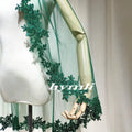 Single-Layer Dark Green Veil Sequin Lace Appliqué & Metal Comb, Personalized Choice – Distinctive Wedding Style