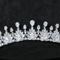 AAA Zircon Tiaras and Crowns CZ Zirconia Diadem Bride Princess Queen Gold Color Headband Wedding Accessories Bridal Hair Jewelry