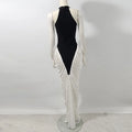 Bandage Material Women Sexy Off the Shoulder Bodycon Long Maxi Dress Elegant Evening Party Birthday Vacation Outfit Vestido