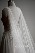 Bridal Cape Veil, Wedding Cape, Tulle Cape Veil, Shoulder Veil