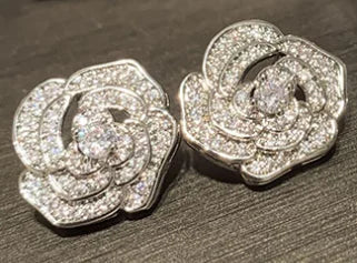 High Quality Flower Zircon Bridal Earrings CZ Cubic Zirconia Wedding Earring For Women Brides Accessories Birthday Gift Jewelry a