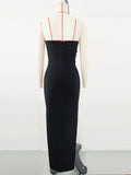 Sexy Women'S Light Luxury Nail Bead Bandage Dress Strapless Sleeveless Patchwork Bodycon Backless Long Dress Party Vestidos