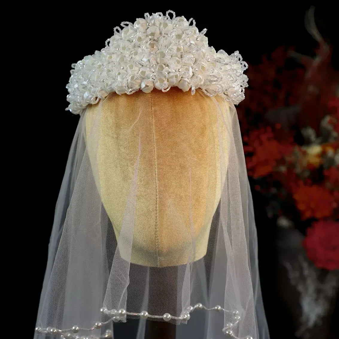Flower Headband Hairband Pearl Headpieces Headdress For Brides Women Tiaras and Crowns Wedding Hair Accessories Bridal Jewelry