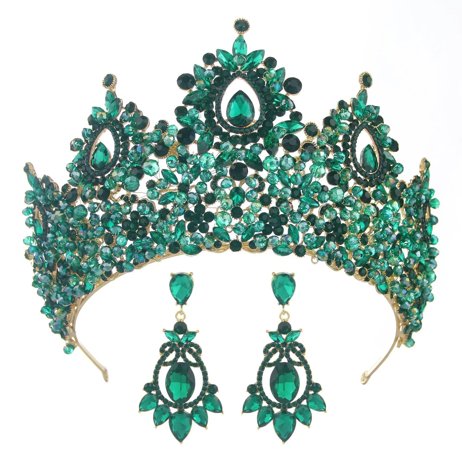 Baroque Crown For Queen Luxury Crystal Bridal Crowns And Tiaras For Wedding Hair Accessories Pageant Prom Hair Jewelry Headdress as picture 4