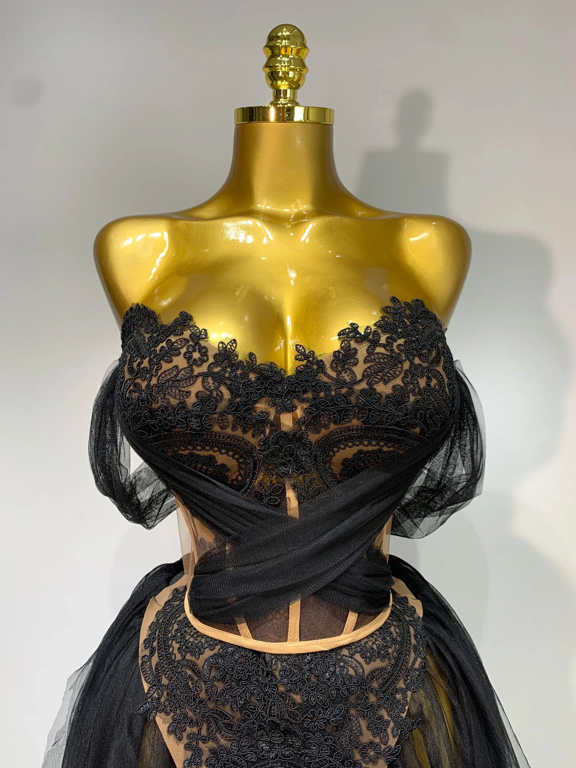 New Arrived Sexy Cute Mesh Tops Skirt 2 PCS Set Women Celebrate Party Birthday Nightclub Performance Stage Show Outfit